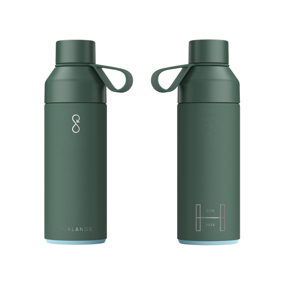 Hurlands x Ocean Bottle 500ml Water Bottle - Forest Green