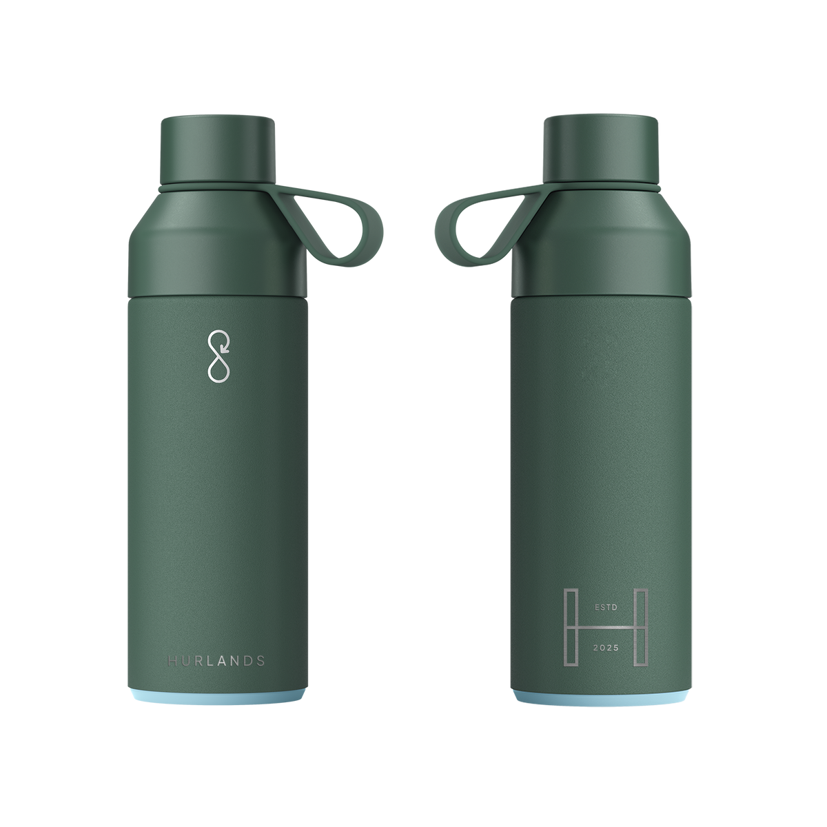 Hurlands x Ocean Bottle 500ml Water Bottle - Forest Green