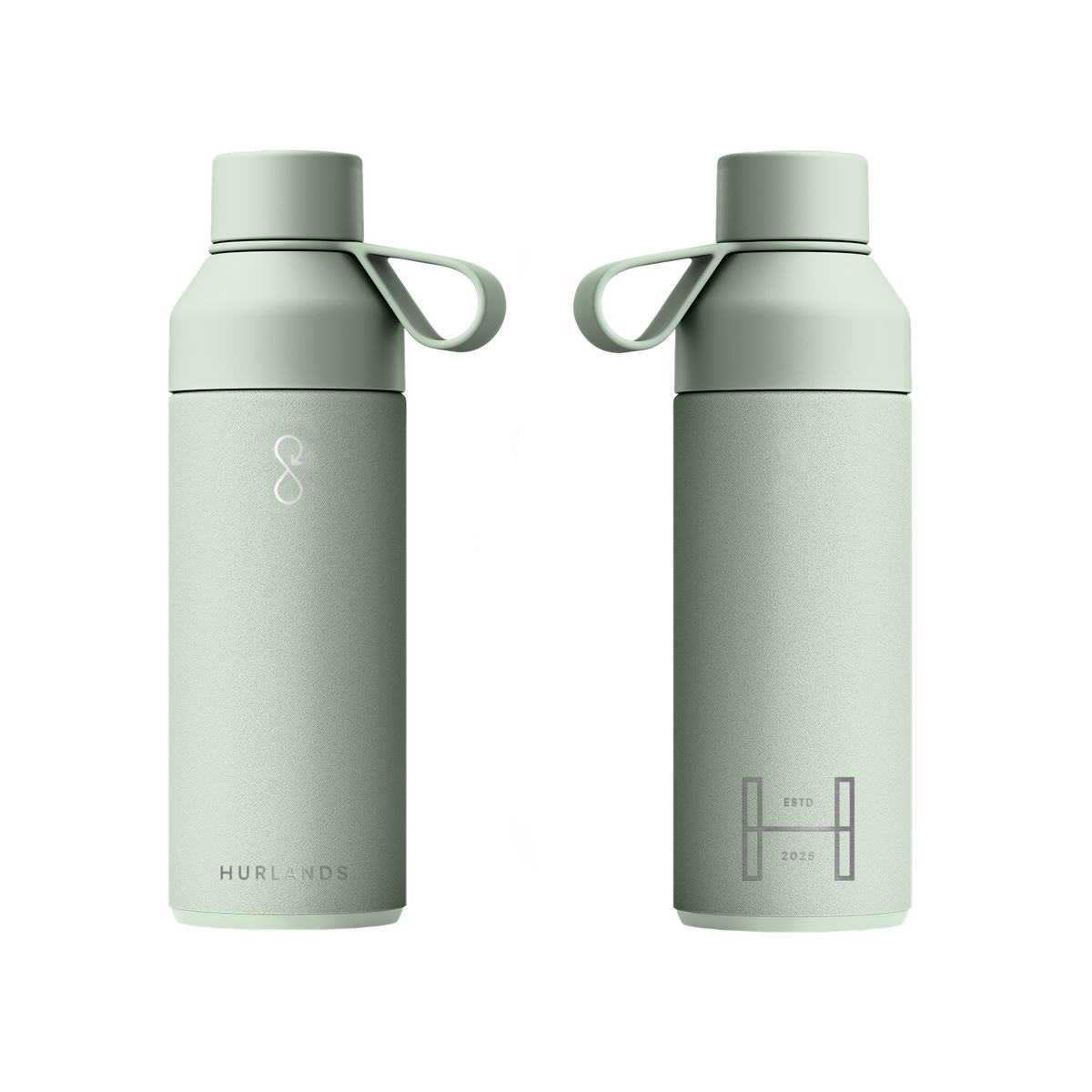 Hurlands x Ocean Bottle 500ml Water Bottle - Shale Green